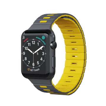 Goui BAND Magnetic Wrist Strap pour Apple Watch - Gris/Jaune