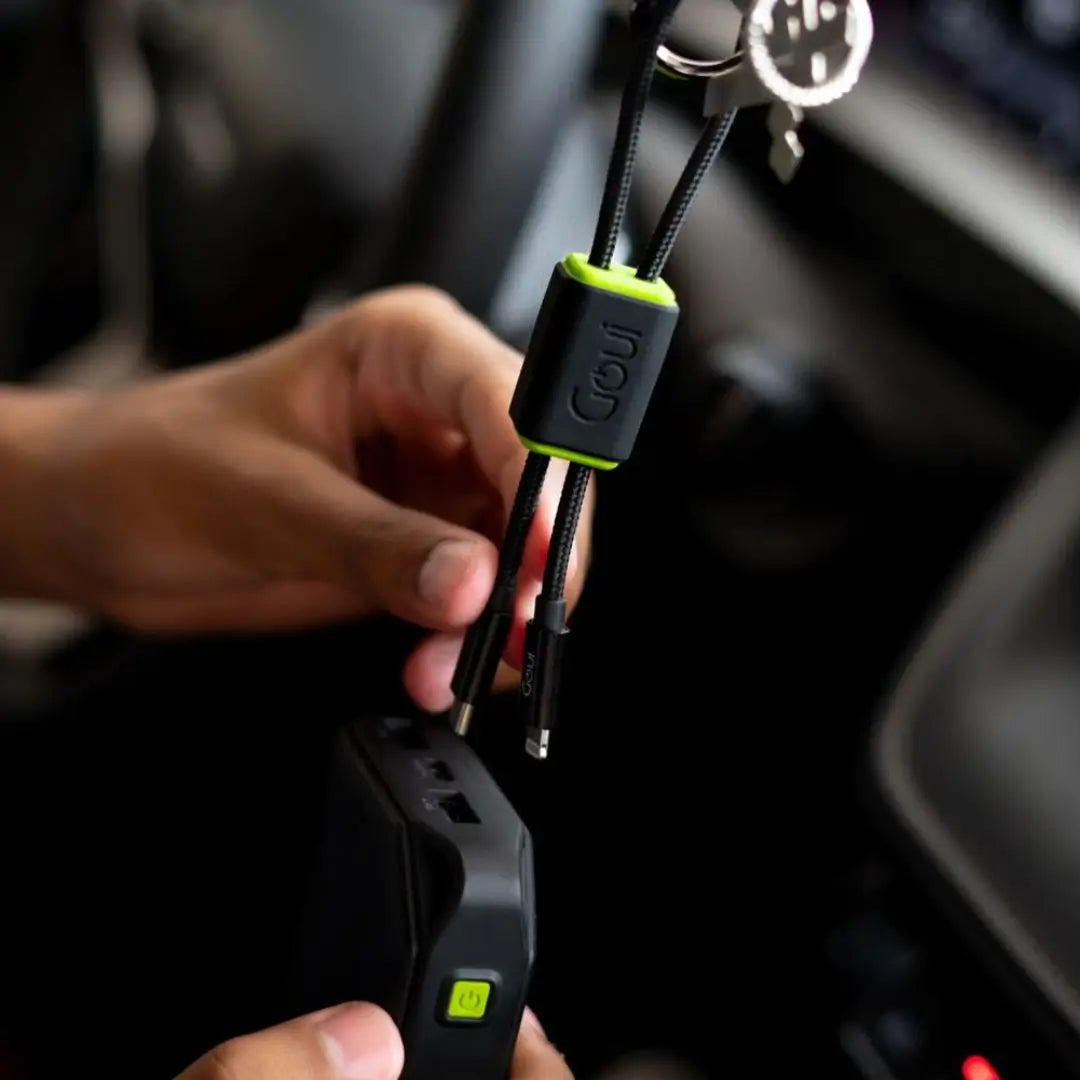 Goui Lock Câble iPhone Porte Clés Lightning vers Type C (27 cm) - Noir