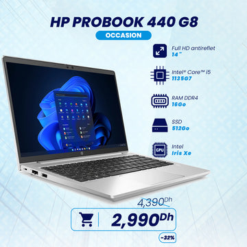 HP Probook 440 G8 Intel Core i5 11ème Gen | Prix Maroc