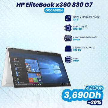 HP EliteBook X360 830 G7 Core i5 10ème Gen | Prix Maroc
