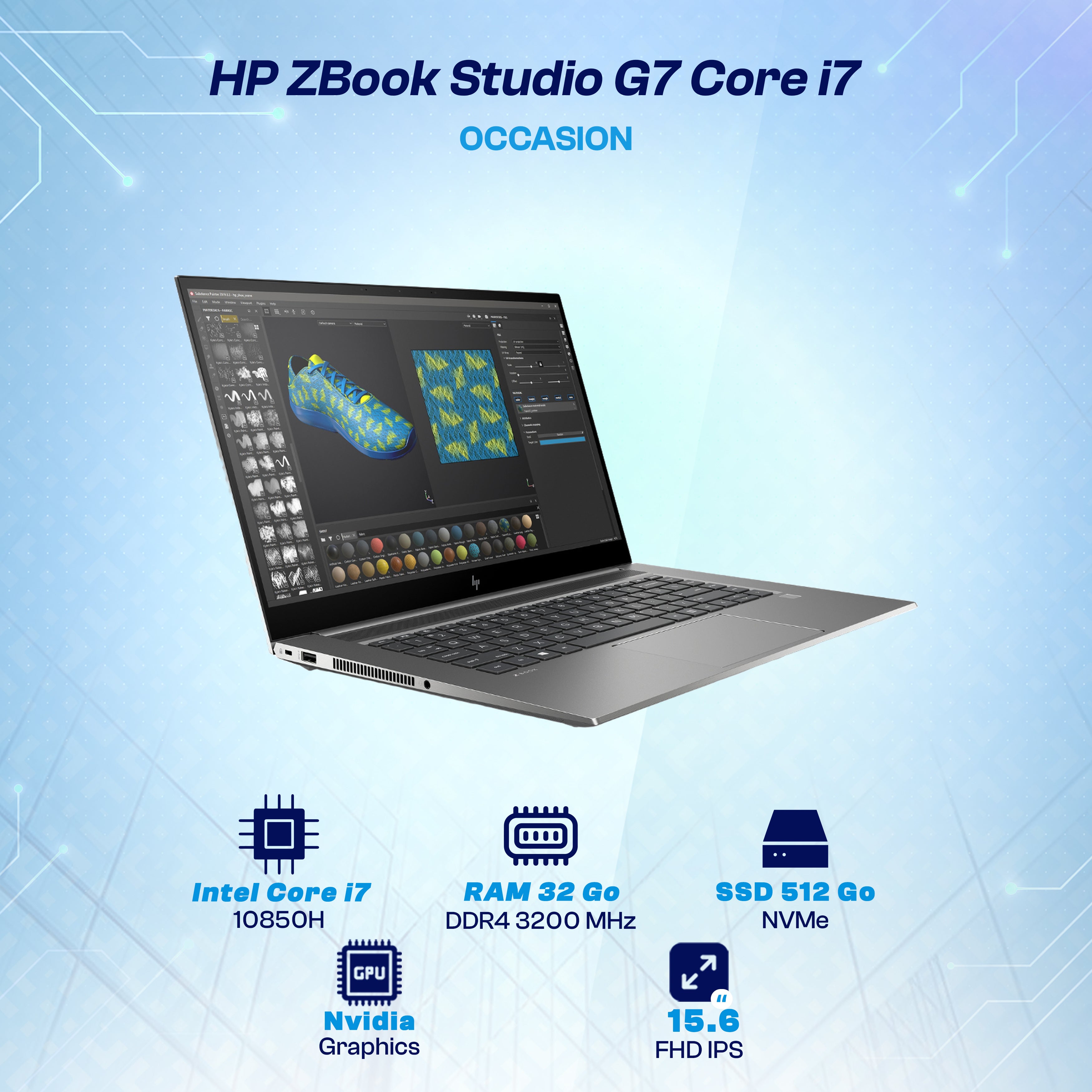 HP ZBook Studio G7 Core i7 10ème Gen NVIDIA Quadro T1000… – MAYDAN