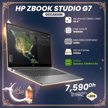 HP ZBook Studio G7 Intel Core i9 10ème Gen NVIDIA Quadro T2000 4 Go