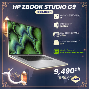 HP ZBook Studio G9 i7-12800H NVIDIA RTX A1000 4 Go