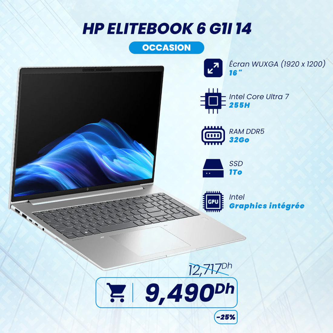 HP Elitebook 6 G1i 14 Ultra 7 255h | Prix Maroc