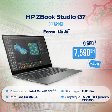 HP ZBook Studio G7 Intel Core i9 10ème Gen NVIDIA Quadro T2000 4 Go