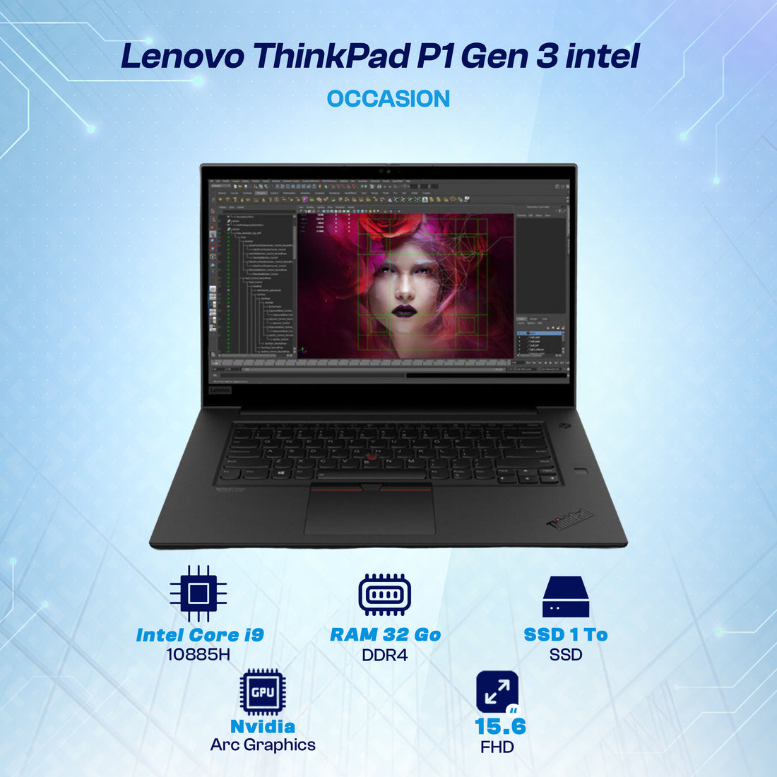 MAYDAN Laptop Creative 2026-09-29 - LENOVOI910P1GEN3NT-32S1T