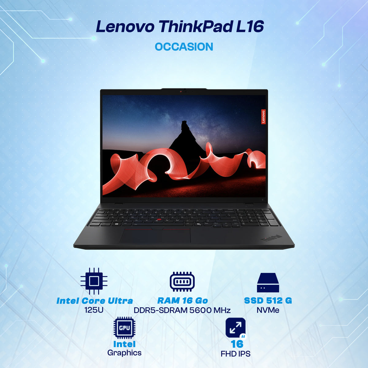 MAYDAN Laptop Creative 2026-09-29 - LENOVOL16U5NT-16S256-NSE