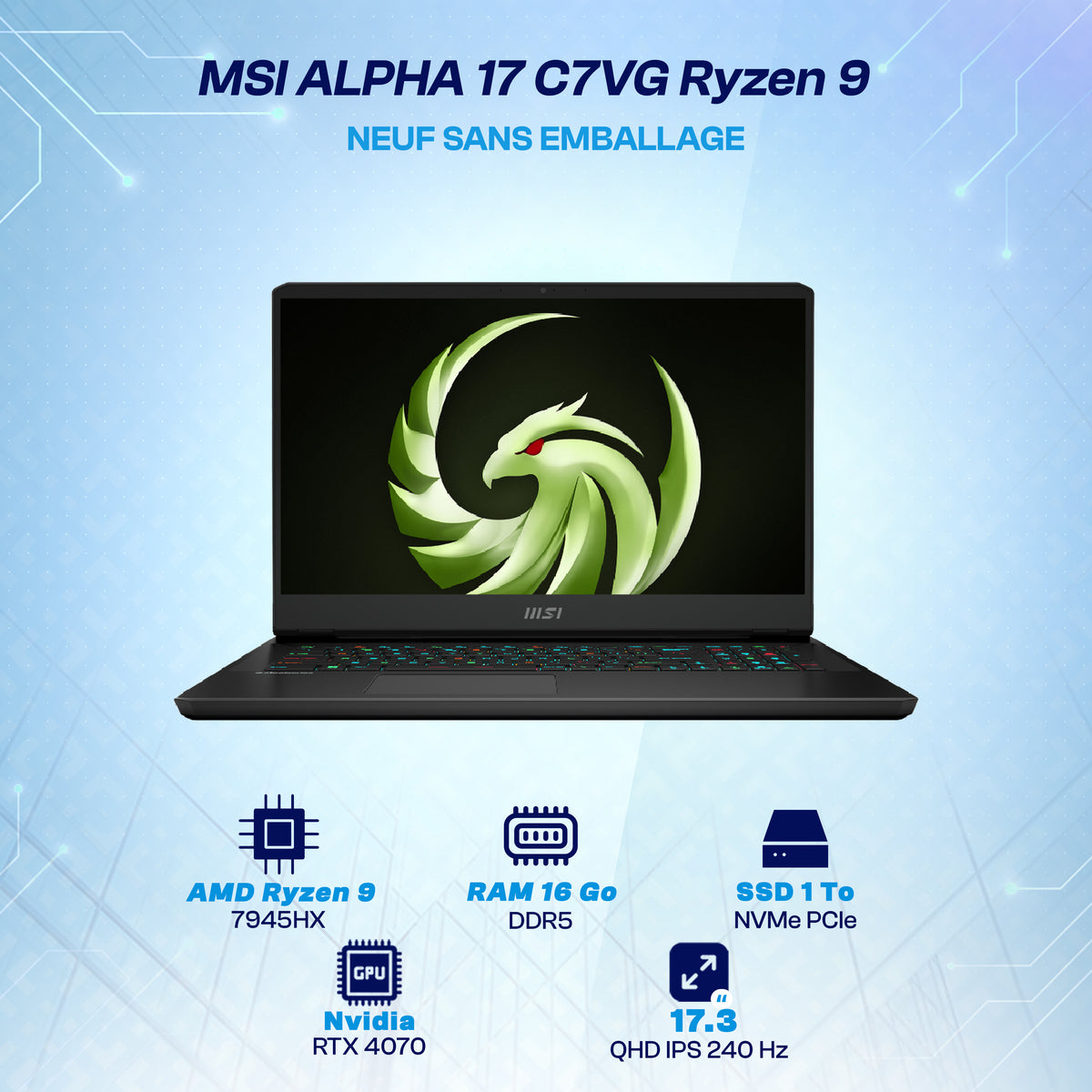 MAYDAN Laptop Creative 2026-09-29 - MSI-ALPHA-17-C7VG-AMD-R9-16GB
