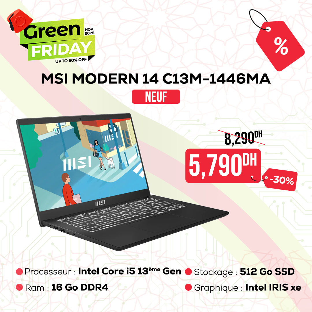MSI MODERN 14 C13M-1446MA Intel Core i5 13ème Gen