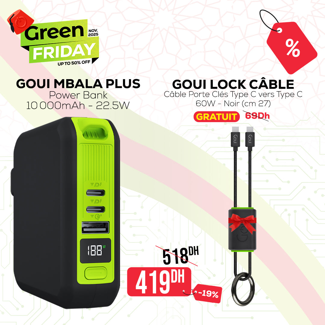 Goui Mbala Plus Power Bank 10 000mAh - 22.5W