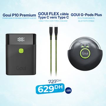 Pack P10 Premium avec G-PODS PLUS et Câble Flex Type C vers Type C