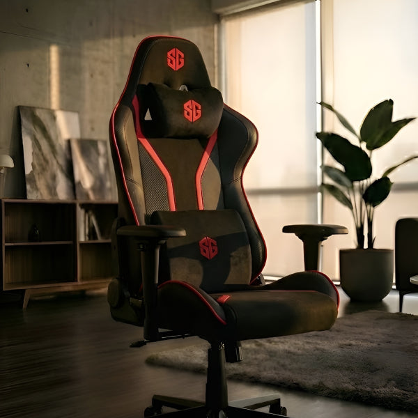 Chaise SG Racer SG1-Strix Noir Rouge Maroc