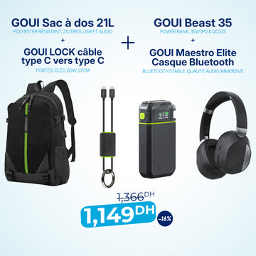 Pack Beast 35 avec Casque Maestro Elite avec Sac à dos 21L et Câble Lock