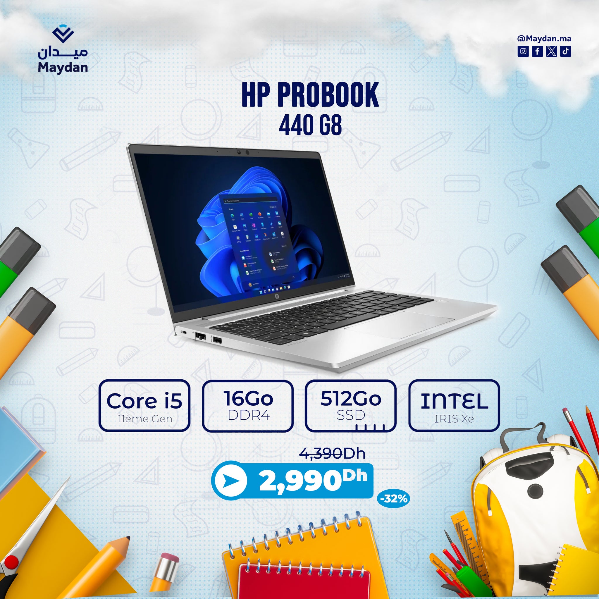 HP Probook 440 G8 Intel Core i5 11ème Gen