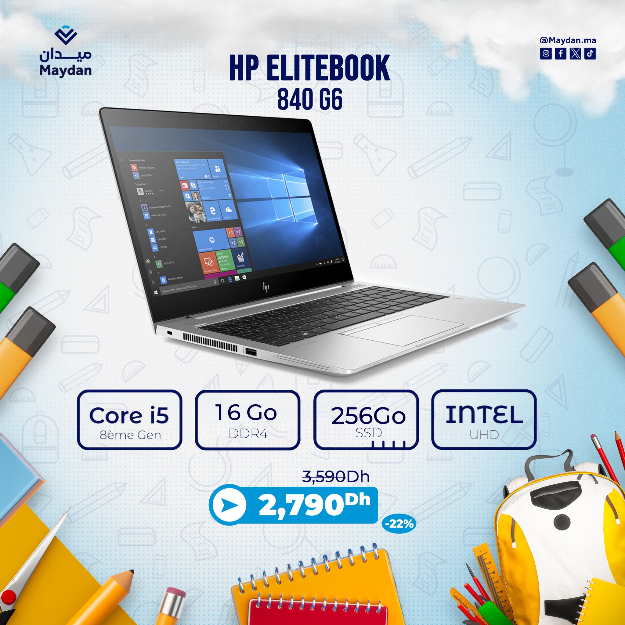 HP EliteBook 840 G6 Intel Core i5 8ème Gen