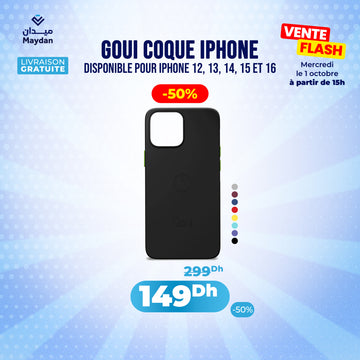 Goui Coque iPhone 14 Pro Max Gris acier avec MagSafe