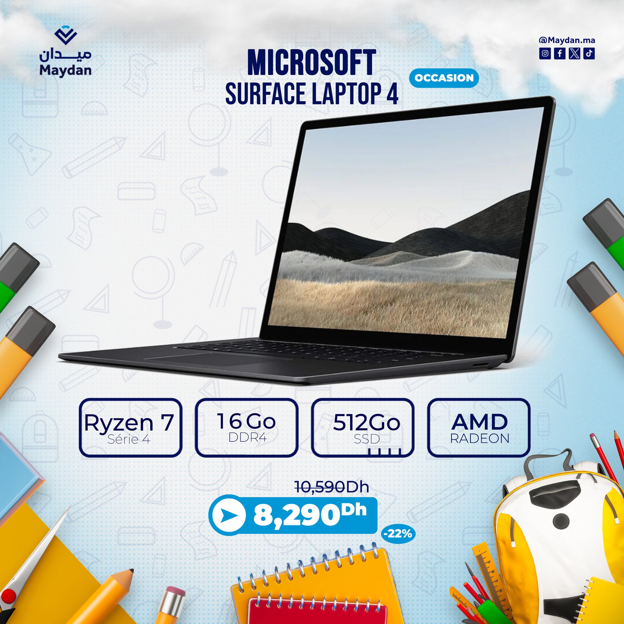 Microsoft Surface Laptop 4 AMD Ryzen 7 Série 4
