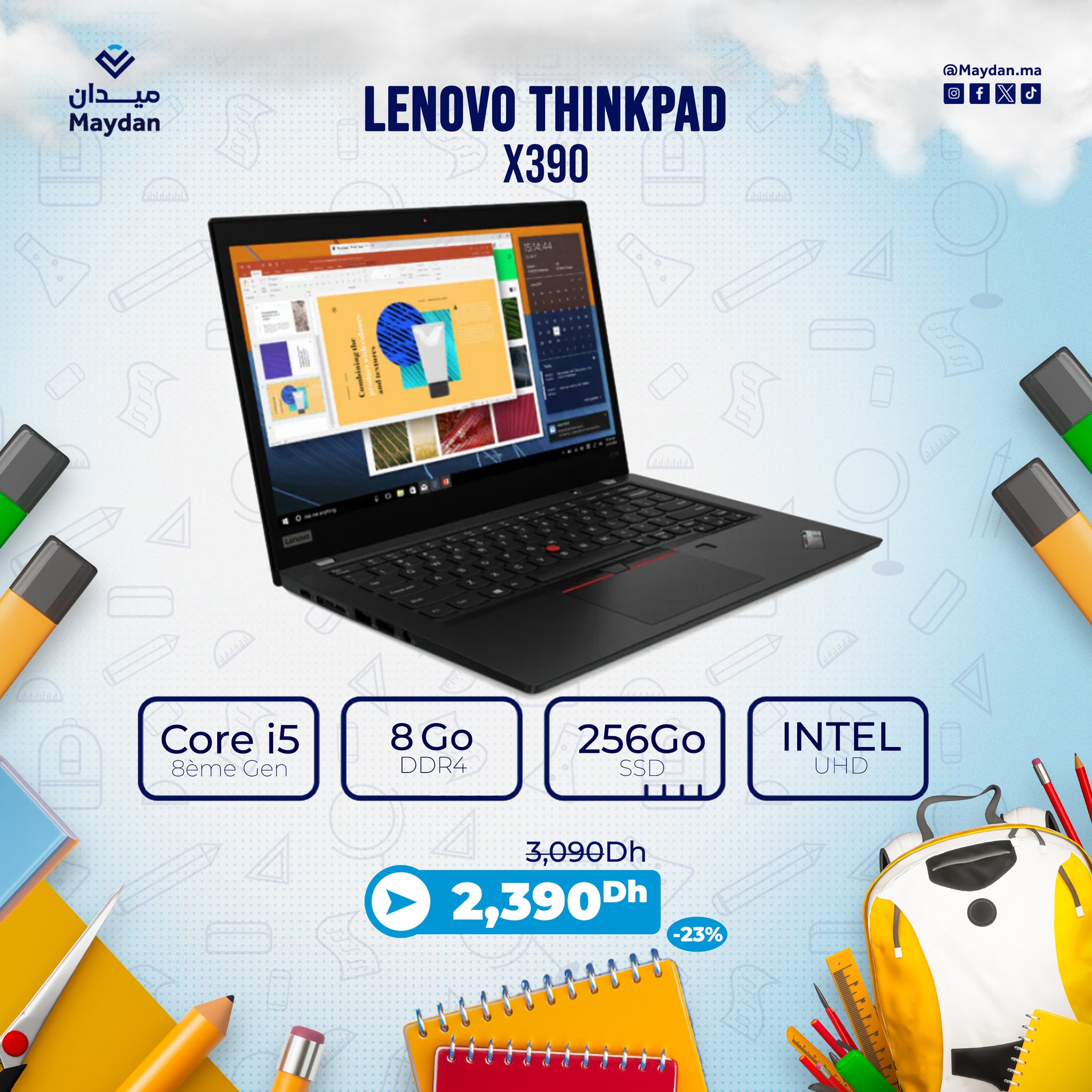 Lenovo ThinkPad X390 Core i5 8ème Gen