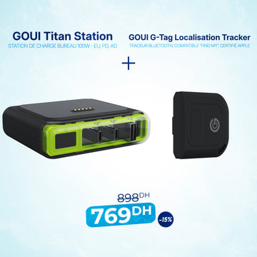 Pack Titan Station de Charge Bureau 100W - EU avec G-Tag Localisation Tracker