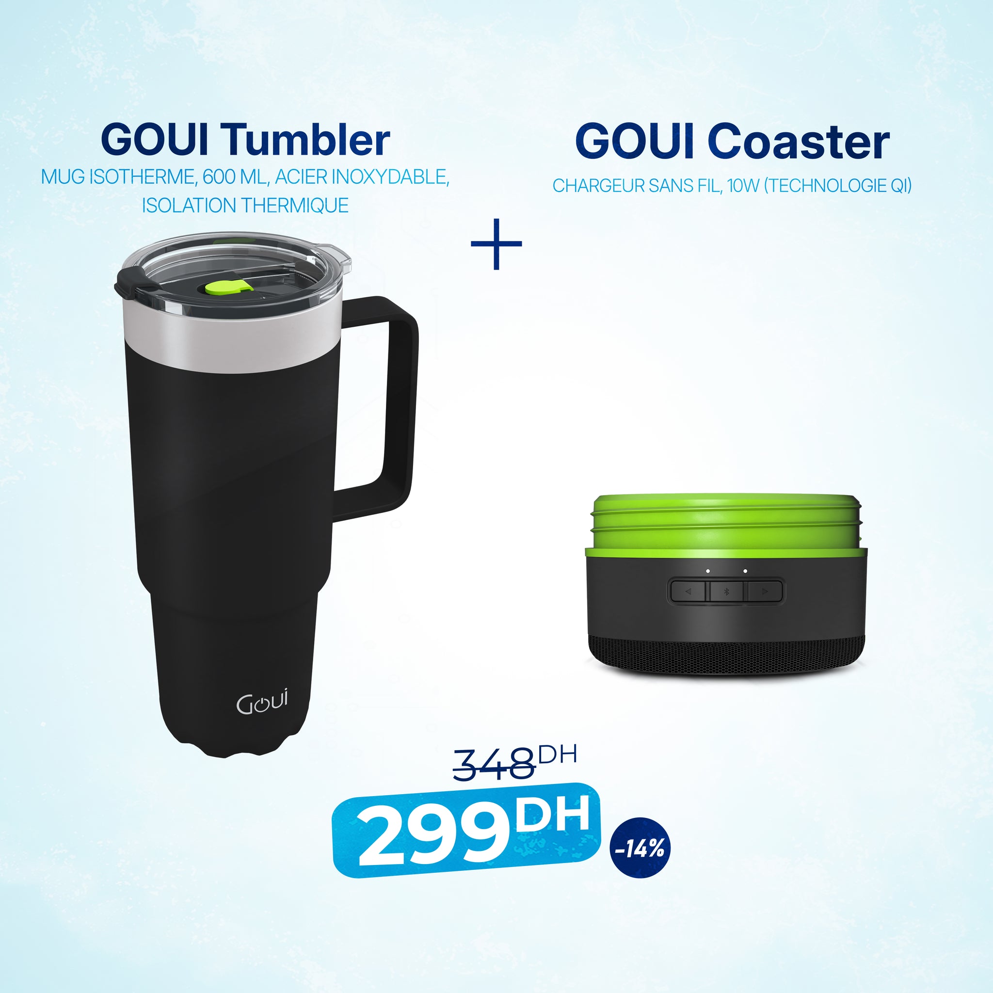 Pack Tumbler avec Power Bank Coaster