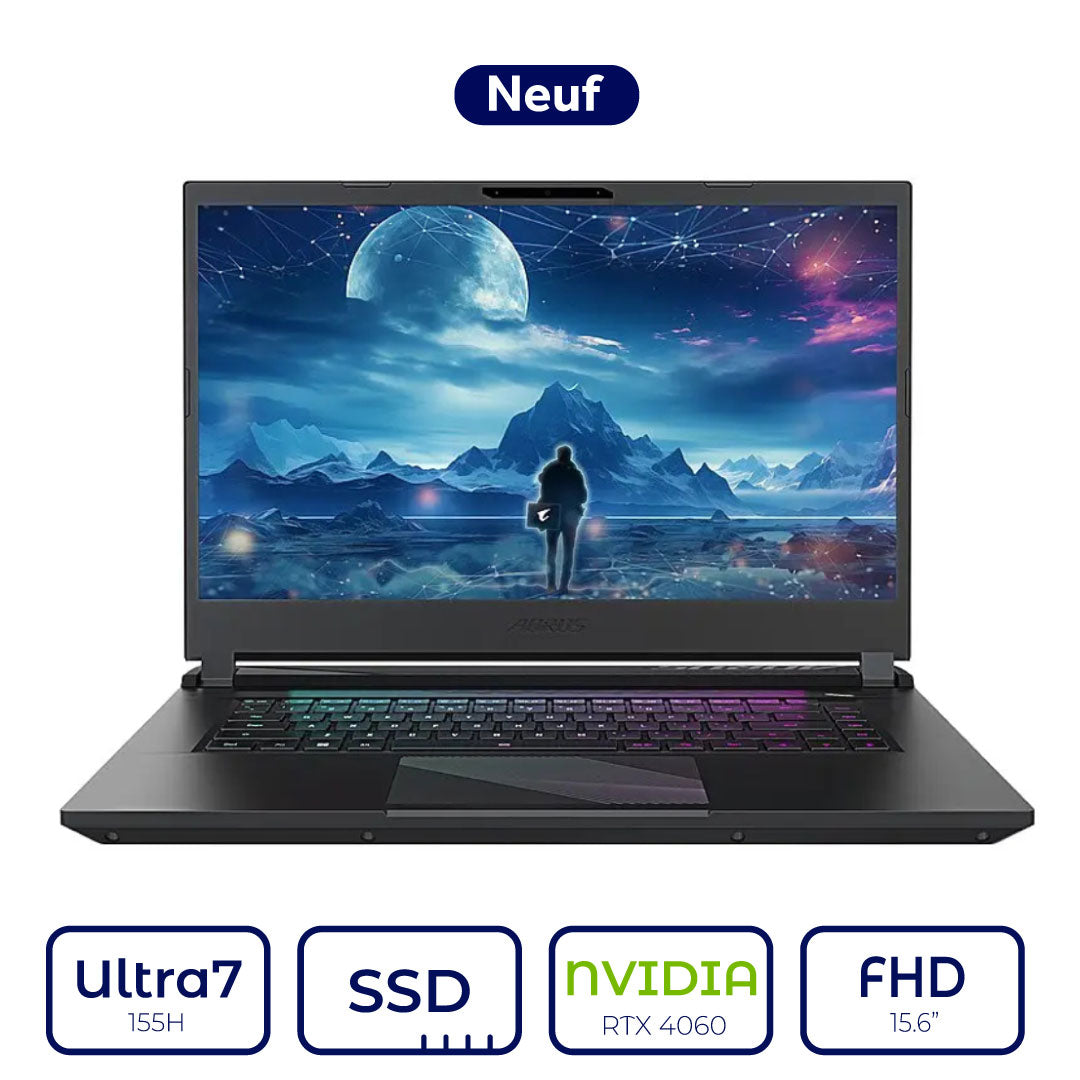 GIGABYTE AORUS 15 BKG-13FR794CD Ultra7 155H NVIDIA RTX 4060 8Go
