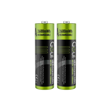 Goui Piles Rechargeables avec port Type-C AA (2 pièces)