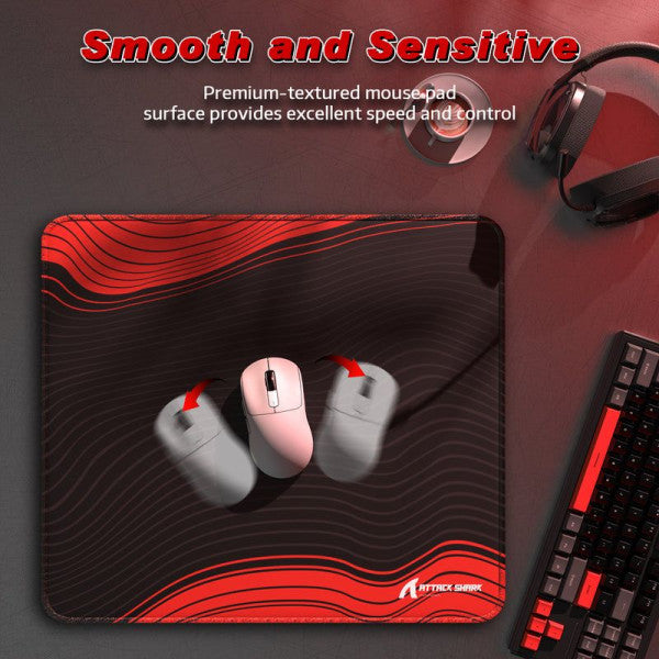 ATTACK SHARK CM02 Gaming Mouse Pad ( Black&Red)