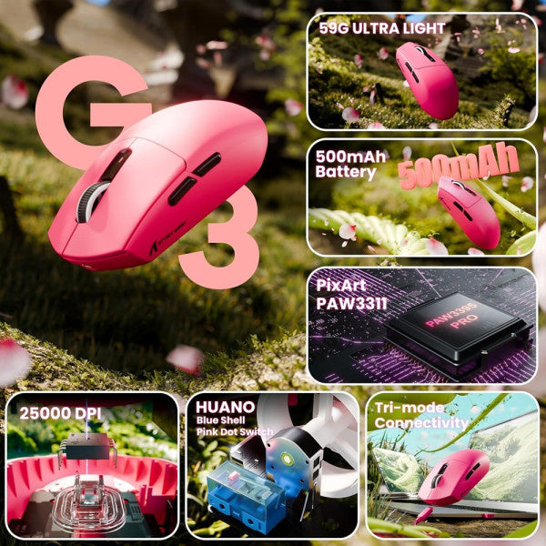 ATTACK SHARK G3 (Berry Red)