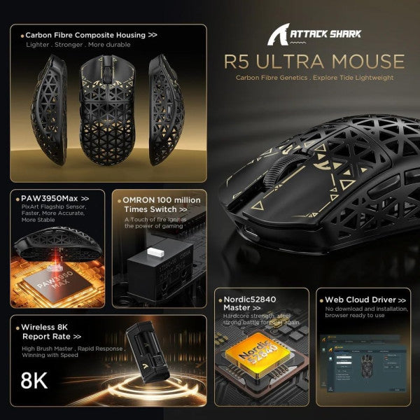 ATTACK SHARK R5 Ultra (Black)