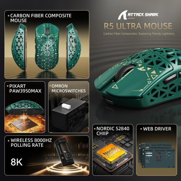 ATTACK SHARK R5 Ultra (Green)