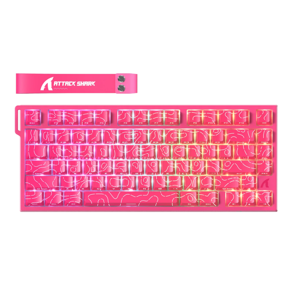 ATTACK SHARK R82 HE Rapid Trigger Magnetic Switch (Pink Contours)