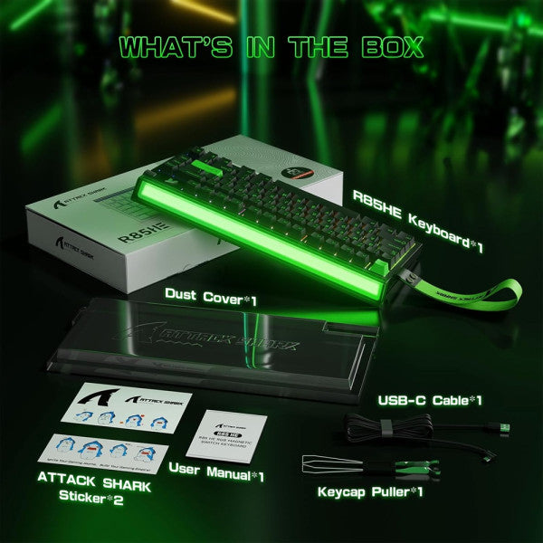 ATTACK SHARK R85 HE Rapid Trigger Magnetic Switch (Fluorescent Green)