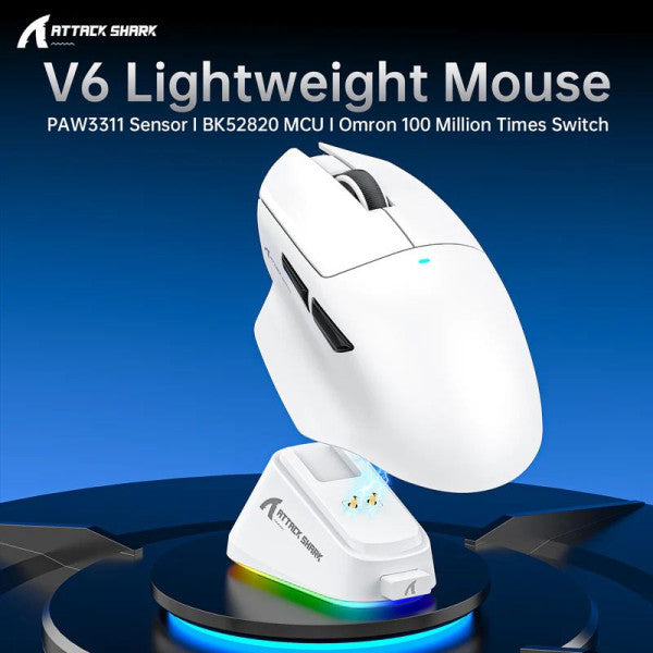 Attack shark V6 (White )