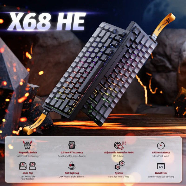 ATTACK SHARK X68 HE Magnetic Switch (Moonlit Night)