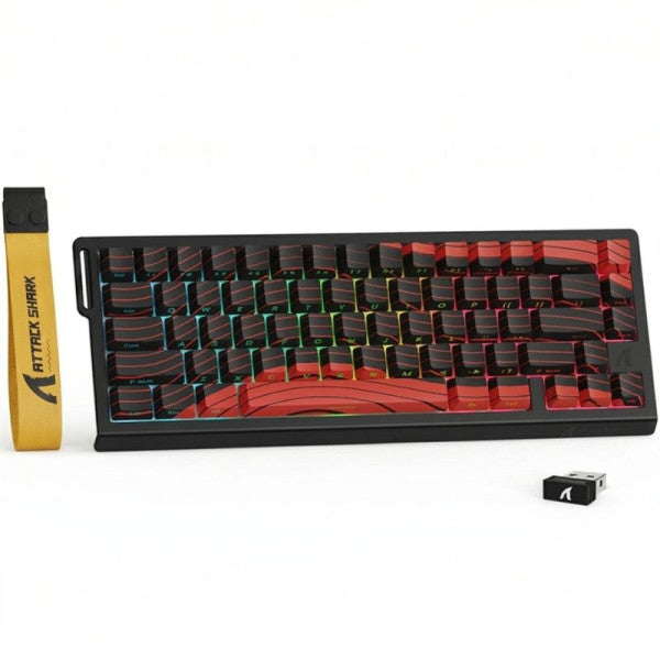ATTACK SHARK X68 PRO HE Wireless Magnetic Switch (Red Contours)