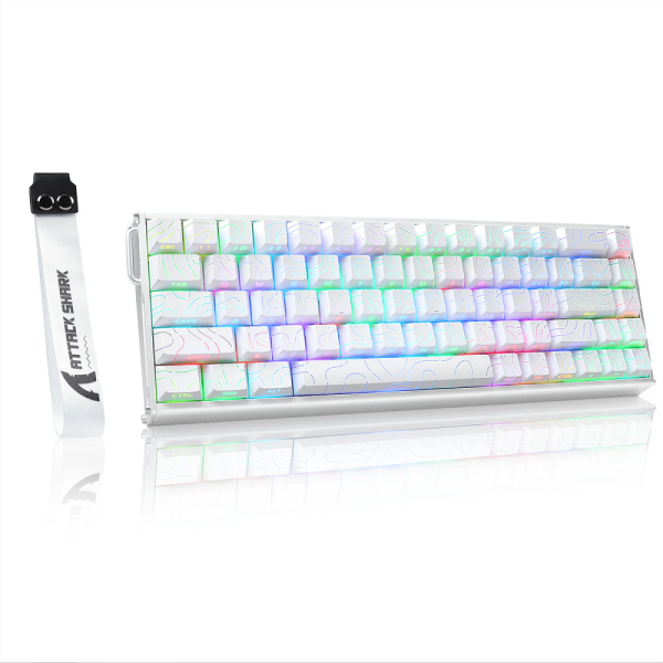 ATTACK SHARK X68MAX HE Magnetic Switch (White Contours)