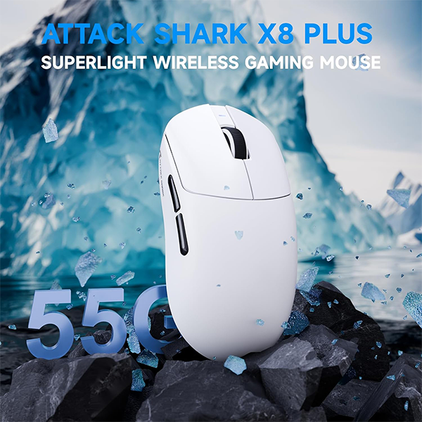 ATTACK SHARK X8PLUS (White)