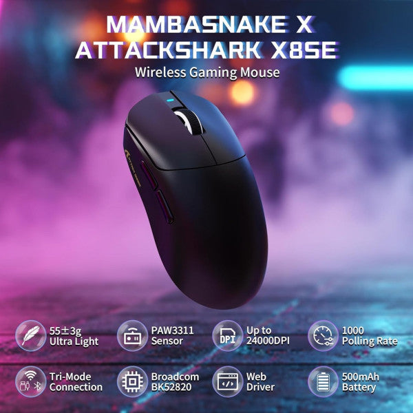 ATTACK SHARK X8SE (Black)