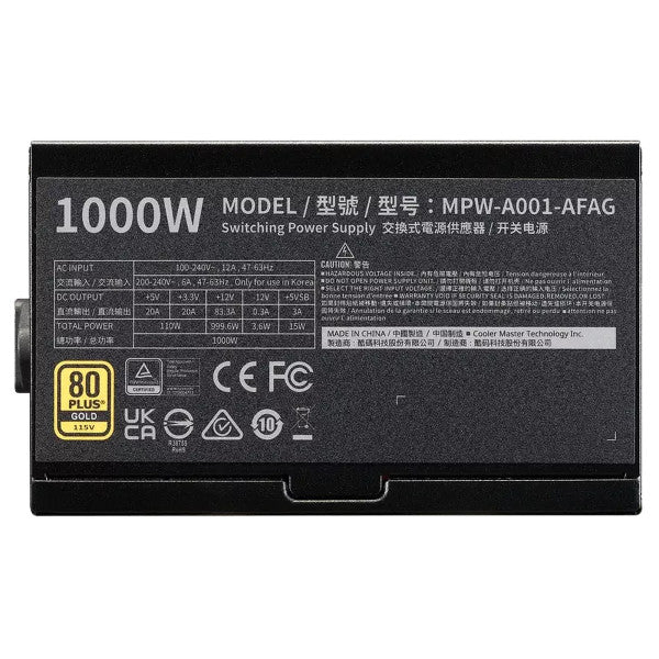 Cooler Master Elite Gold 1000 Full Modular ATX 3.1