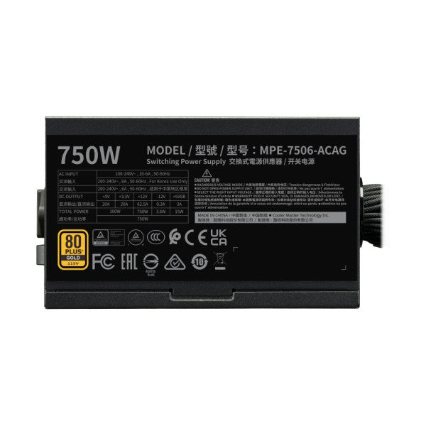 Cooler Master MWE Gold 750 V3 ATX 3.1 80PLUS GOLD 750W