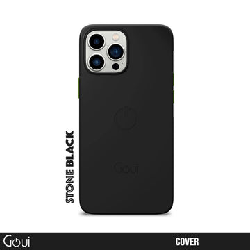 Goui Coque iPhone 15 Pro Max Pierre noir avec MagSafe