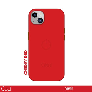 Goui Coque iPhone 15 Plus Rouge cerise avec MagSafe