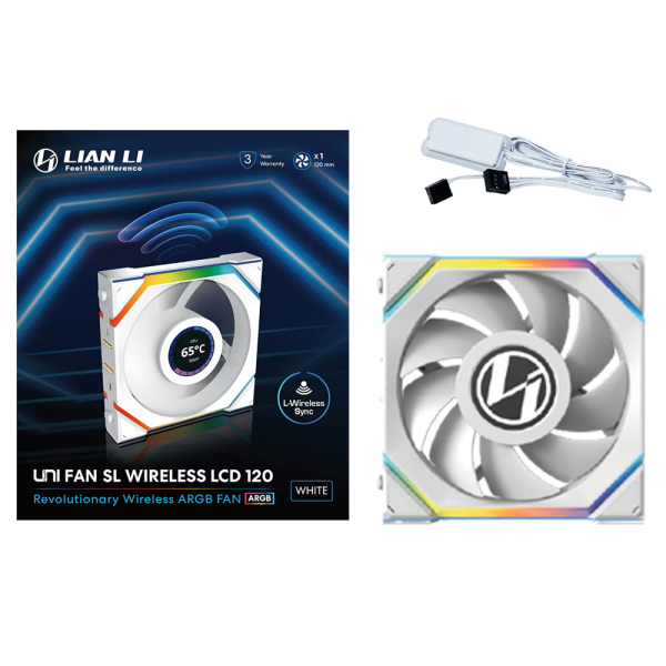 Lian Li UNI Fan SL Wireless LCD 120 White