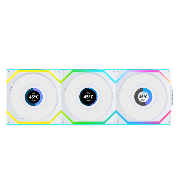 Lian Li UNI Fan SL Wireless LCD Reverse 120 White (Triple Pack)