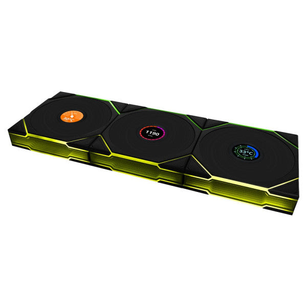 Lian Li UNI Fan TL-LCD Wireless Reverse 120 Black (Triple Pack)