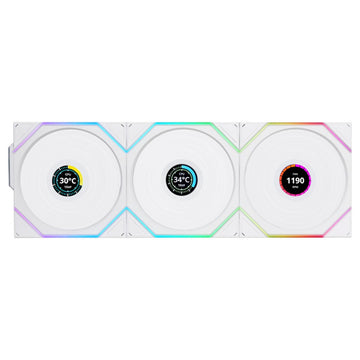 Lian Li UNI Fan TL-LCD Wireless Reverse 120 White (Triple Pack)