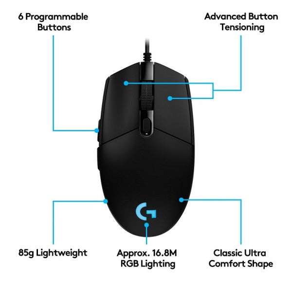 Logitech G102 LightSync RGB (Noir)