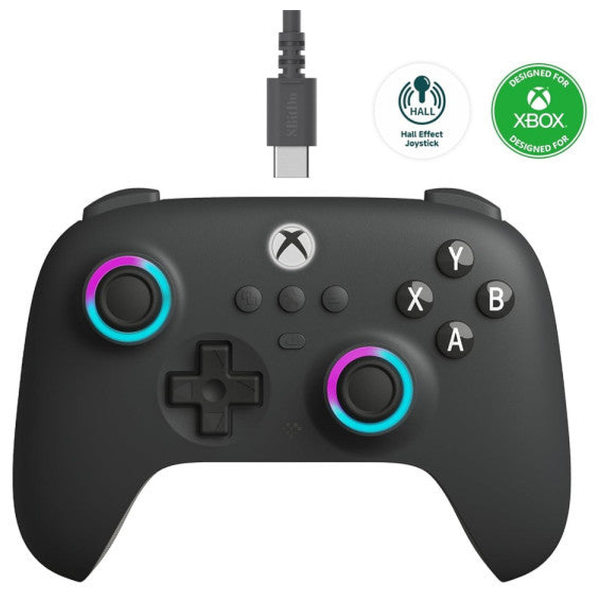 8BitDo Ultimate C Wired Controller Xbox/PC - Dark Grey - Photo 1