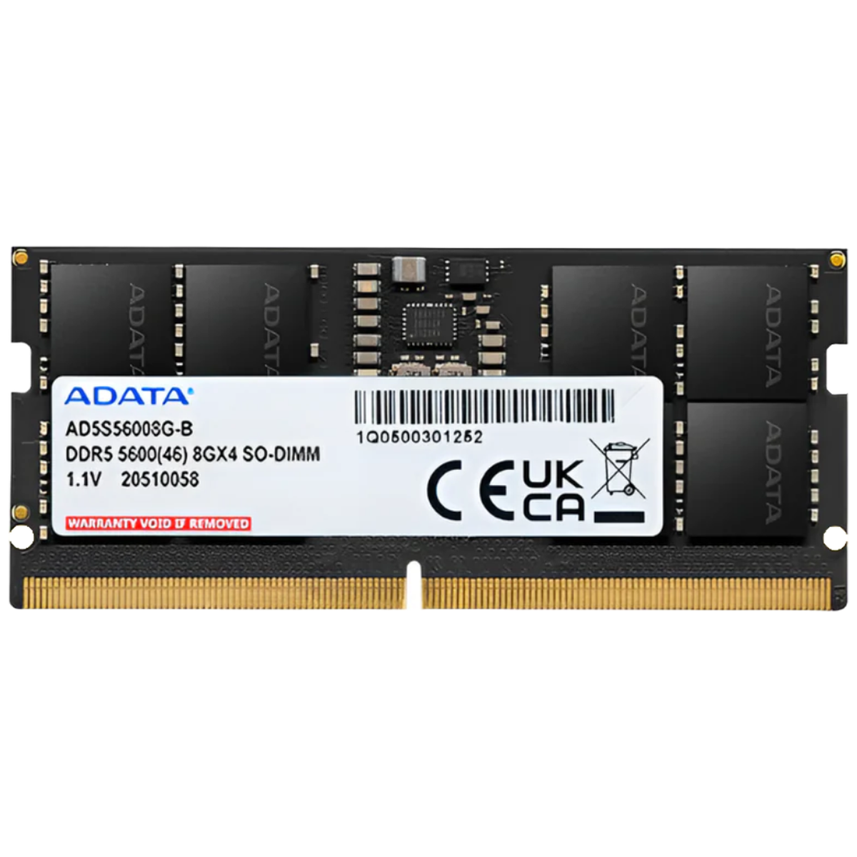 ADATA Barrette mémoire 8GB DDR5 5600 MT/S SO-DIMM Laptop