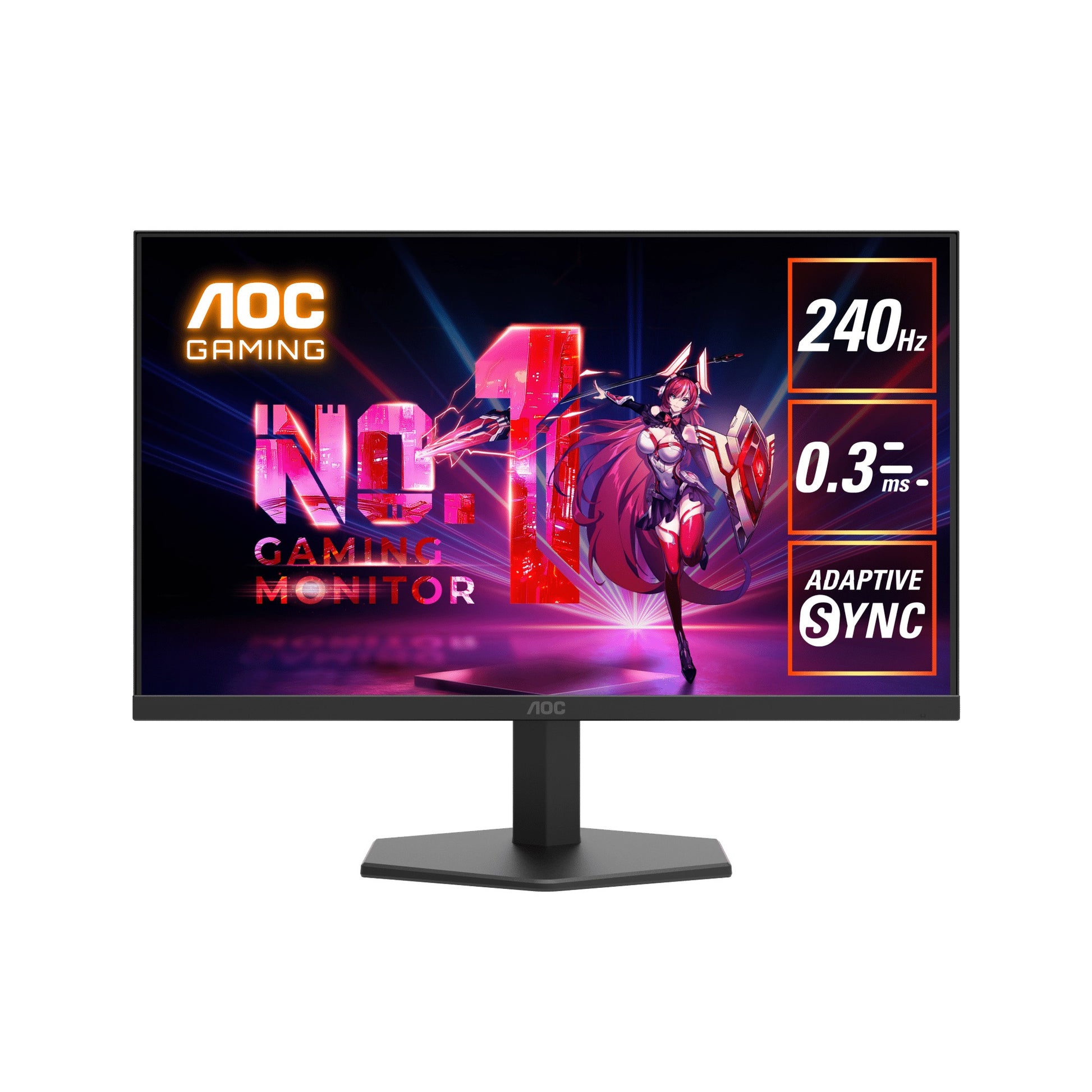 Moniteur AOC 24G11ZE Fast 23.8" FHD IPS 240Hz - Photo 1